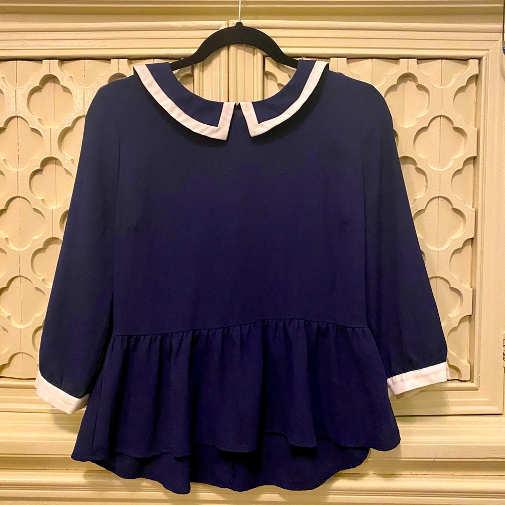 Navy Blue Blouse